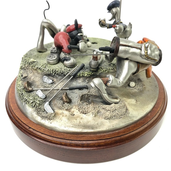 Chilmark Pewter DISNEY Comic Capers FOURSOME FOLLIES Sculpture Made In USA READ! - Picture 4 of 13